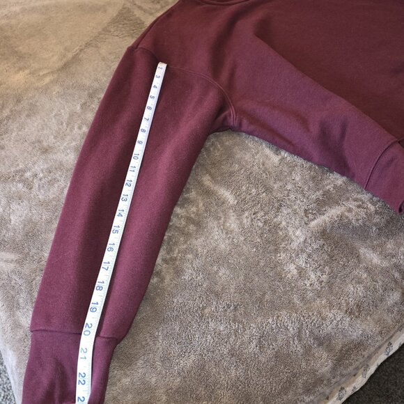 WeWoreWhat Wellness Club Oversized Crewneck Sweatshirt Burgundy L - Picture 11 of 12